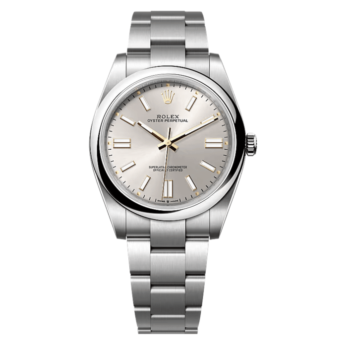 Rolex Oyster Perpetual Silver Dial Replica - Image 1