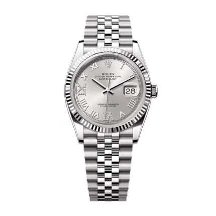 Rolex Datejust Silver Roman Dial Replica